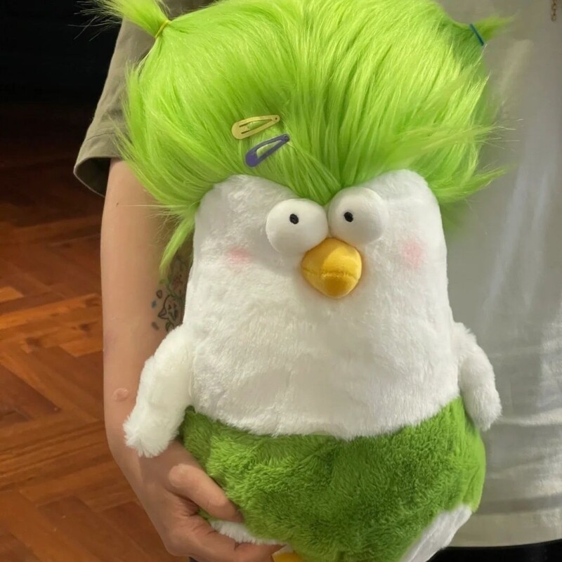 可爱爆头菜鸡毛绒玩具搞怪丑萌玩偶抱枕搞怪公仔送男女生日礼物