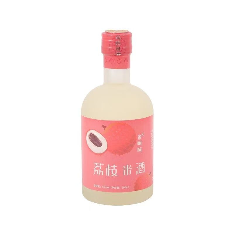 花果糯米酒5°醪糟甜酒酿低度女士荔枝果味米酒290ml微醺