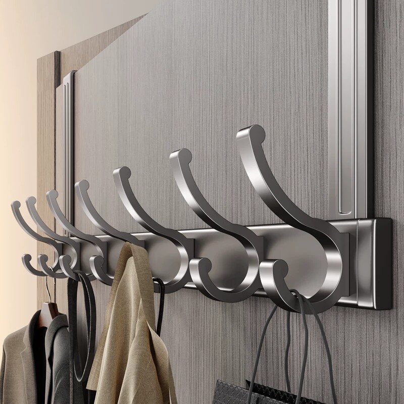 门后挂钩挂衣架挂衣钩免打孔门背式衣服挂架收纳门上壁挂钩子卧室