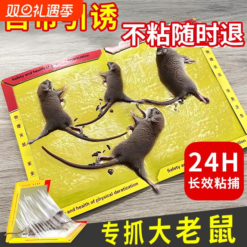强力粘鼠板家用捕鼠|千人加购