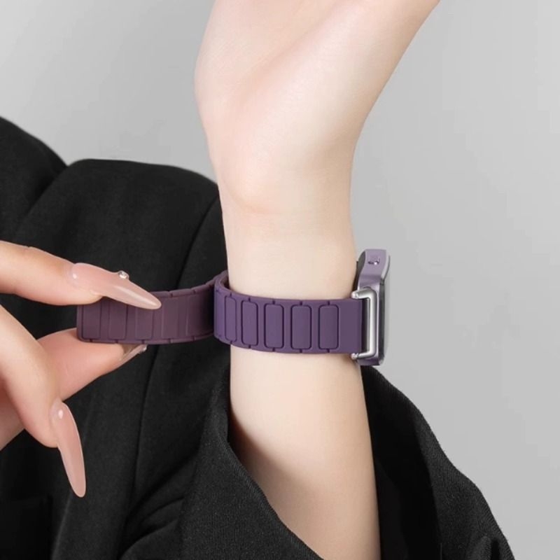 适用华为手环10表带9手表8张婧仪同款运动硅胶7腕表带新款智能nfc夏天磁吸替换band代表链男士配件星光手腕