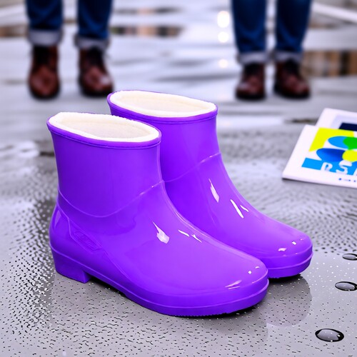 女士成人雨鞋短筒防水防滑胶水靴