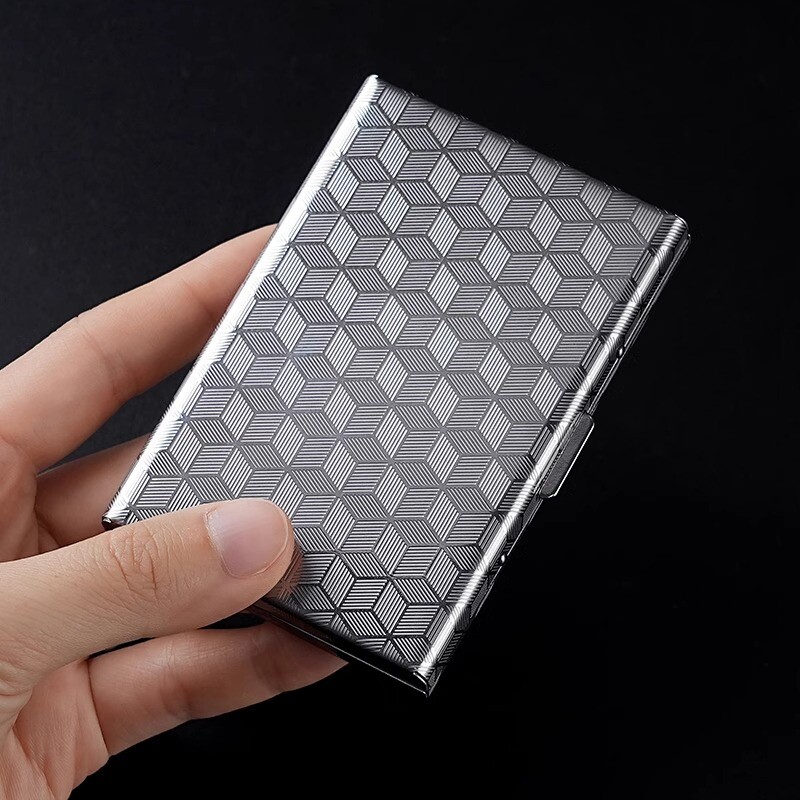 日本精工不锈钢卡包驾驶证套金属钱包卡套银行信用卡夹卡盒防消磁