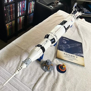 阿波罗土星5号航天飞机积木飞船模型儿童高难度男孩益智拼装玩具