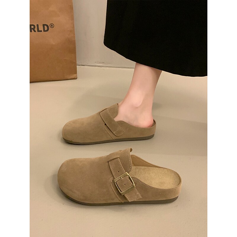 软底勃肯鞋女2025新款厚底拖鞋外穿秋夏一脚蹬博肯包头半拖鞋凉拖