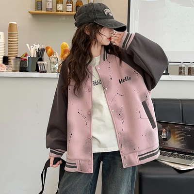 女童外套春秋季洋气棒球服夹克