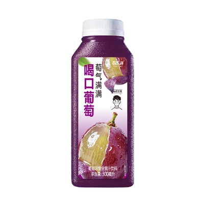 喝口葡萄 葡萄味复合果汁饮料300ml*1瓶