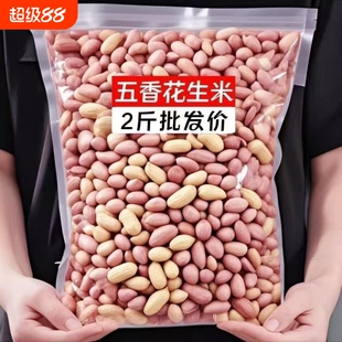 新五香花生米山东特产烤熟蒜香袋装休闲零食烤花生好吃的烘烤奶香