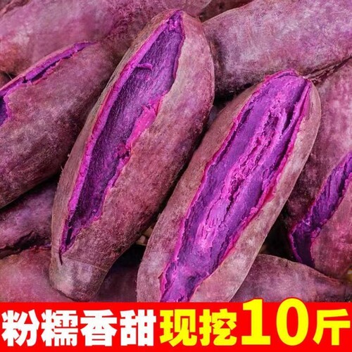 紫薯新鲜农家自种紫心地瓜蜜薯番薯香薯烟薯山芋板栗红薯沙地代餐