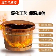 新款过香柏木木质家用脚盆泡脚桶实木泡脚木桶木盆按摩保温足浴