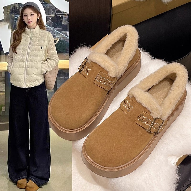 厚底加绒全包勃肯鞋女2025冬季新款爆款保暖雪地靴乐福鞋毛绒棉鞋,女鞋,勃肯鞋/软木鞋,淘宝优惠券,粉丝福利购,淘宝优惠卷