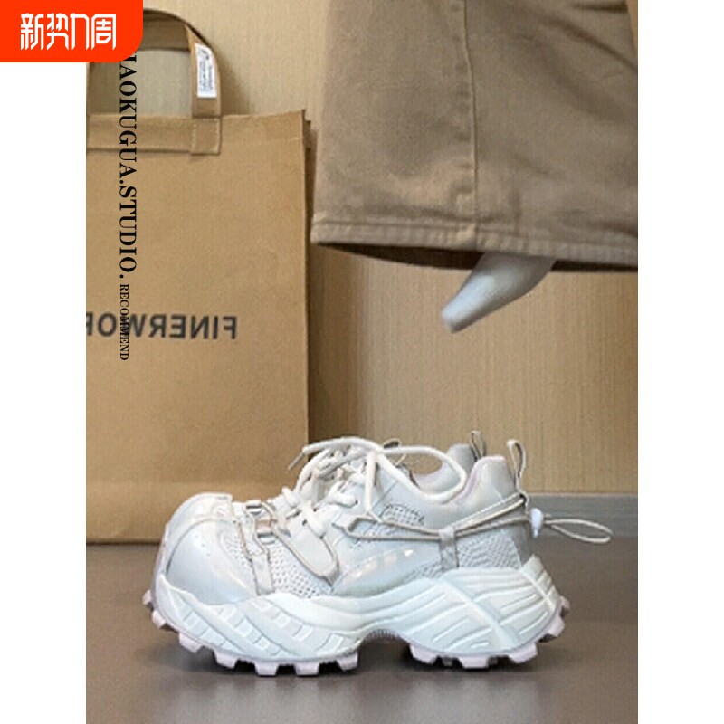 小众老爹鞋女款2026新款夏季透气休闲运动鞋厚底增高大头丑萌鞋子