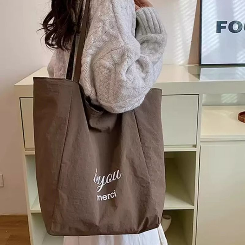 新款小众设计豹纹帆布包女大容量背单肩包简约休闲上班通勤包手提