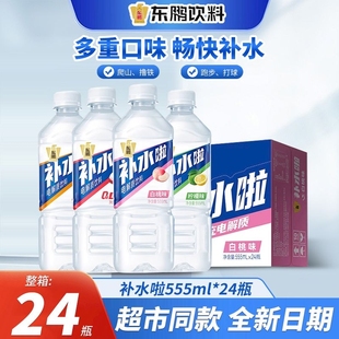 東鵬補水啦電解質飲料555ml 運動健身檸檬解渴飲品整箱果汁 24瓶裝