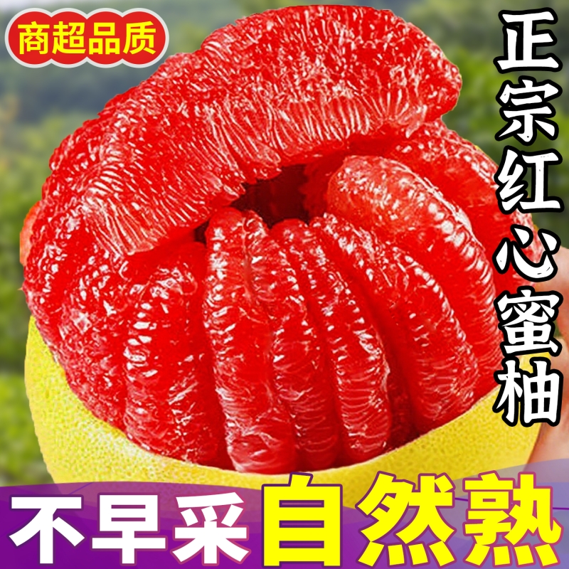 正宗红心柚子蜜柚中秋送礼现摘新鲜水果整箱正当季葡萄文旦三红柚