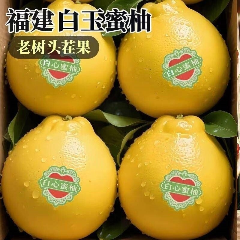 正宗福建平和琯溪白心蜜柚当季白柚新鲜应季鲜水果乡土佳果5斤9斤