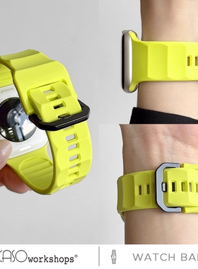 适用华为fit4手表表带专用fit4pro反扣网硅胶智能运动小米手环pro替换腕带配件男女夏天绿色橙色黑色荧光绿