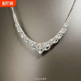 Vintage古着BanquetStarRiver项链气质高级感轻奢锁骨链女流苏