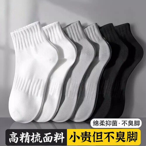 夏薄款吸汗透气男士防臭运动短袜