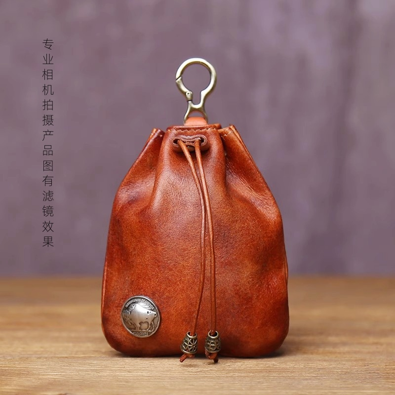 创意福袋束口袋手拎零钱包复古硬币包耳机钥匙迷你抽绳束口收纳袋