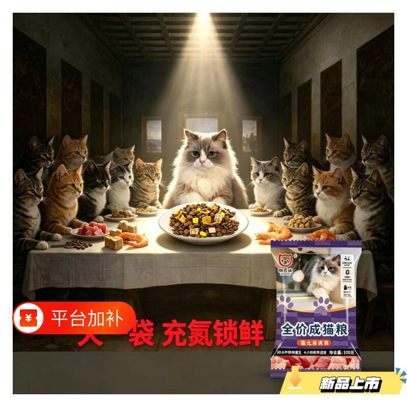 猫粮鲜肉流浪猫布蓝猫试吃体验装宠物粮小包装便携三文鱼油主粮