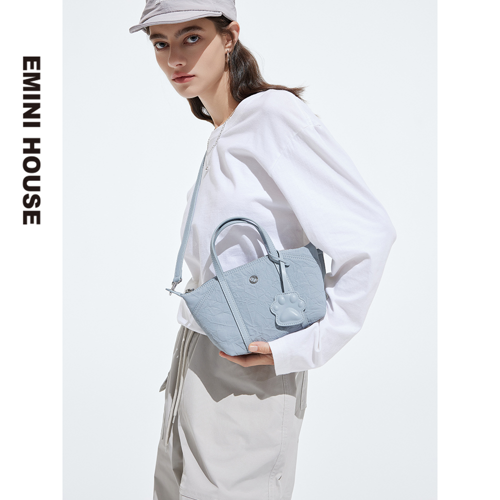 伊米妮2025新款单肩女包尼龙时尚迷你饺子包手机包通勤包斜挎手提