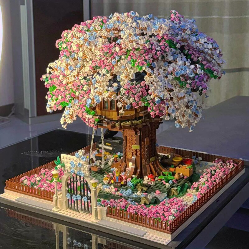 【清仓】樱花树屋积木模型拼装图片
