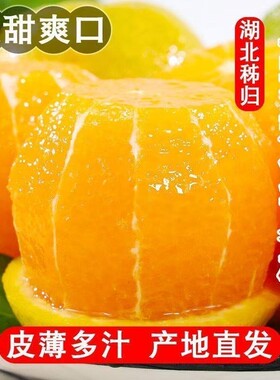 夏橙鲜橙多汁秭归当季新鲜正宗薄皮水果孕妇商超批发甜橙薄皮整箱