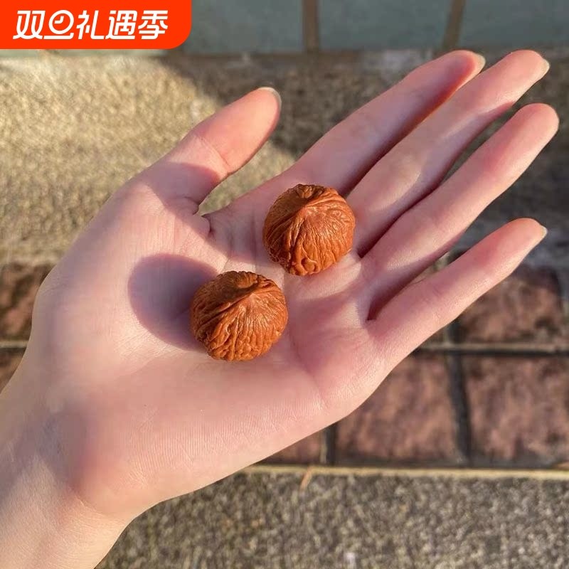 精品文玩小核桃迷你小尺寸手捻核桃圆润八棱大粗筋三棱野生小三