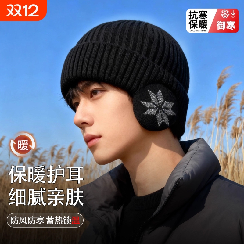 【冬季出行首选】保暖护耳毛线帽