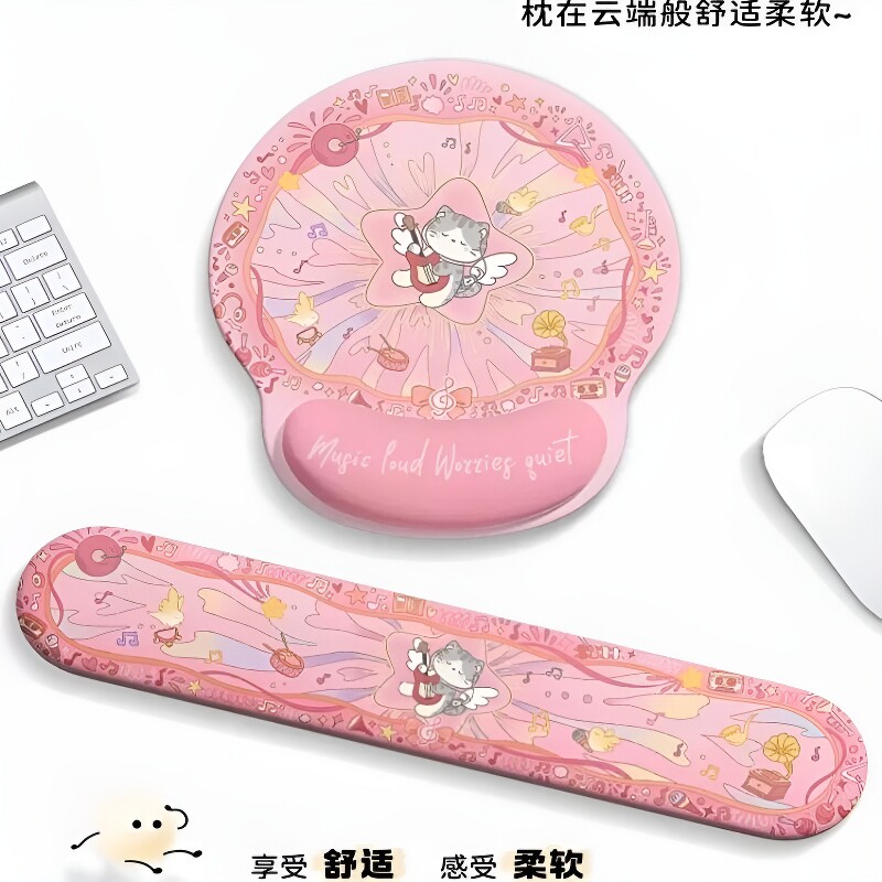 护腕鼠标垫小号魔法手托迷你办公手枕可爱女高颜值电脑键盘托手腕