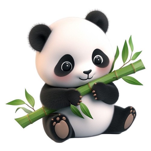 大熊猫抱竹子车贴|超4000次加购
