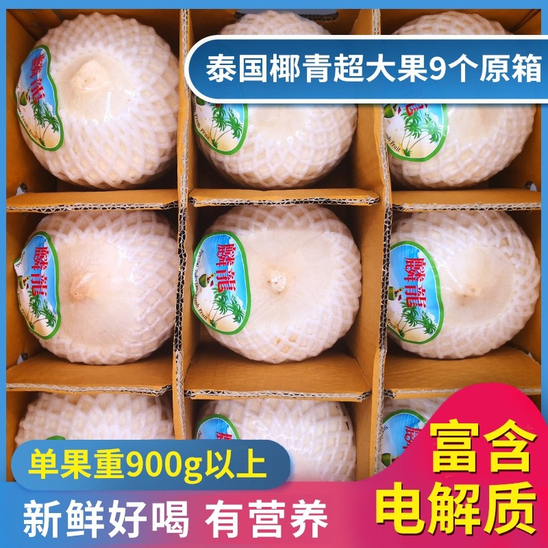 泰国进口椰子椰青原箱超大果 香水椰新鲜椰汁网红水果批发包邮