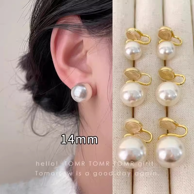 珍珠蚊香盘耳夹无耳洞无痛耳饰2025年新款轻奢气质高级感耳环耳饰