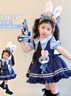 女童春夏兔子cos服儿童洛丽塔连衣裙子2026新公主裙动物卡通动漫