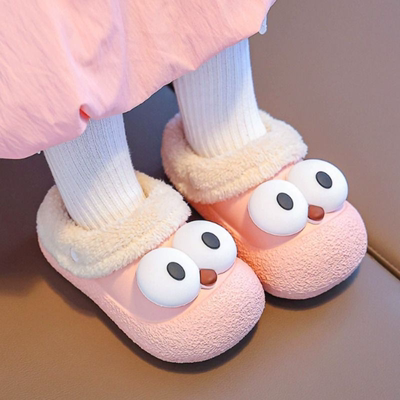 2025新款儿童棉拖鞋女童秋冬季女孩外穿防水男童宝宝亲子拖鞋卡通