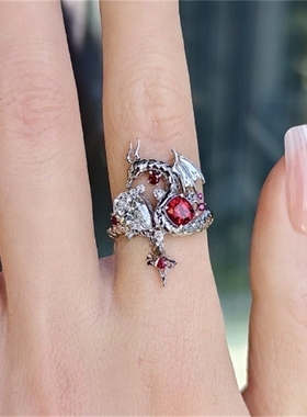 《永远的七日都》彼安汀印象衍生双石小龙戒指乙游二次元周边指环