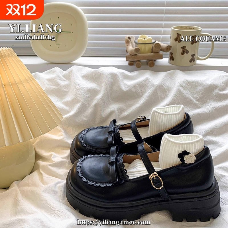 日系粗跟英伦学院风JK2025单鞋Lolita玛丽珍小皮鞋中跟学生圆头