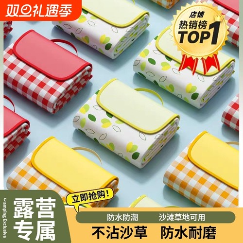 户外防潮垫加厚野餐垫露营野外防水草坪帐篷便携地垫室外海滩帆布