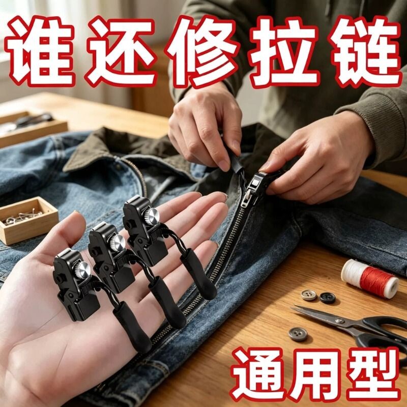 可拆卸拉链头替换头免裁缝拉链修复更换衣裤外套皮箱包拉链头通用