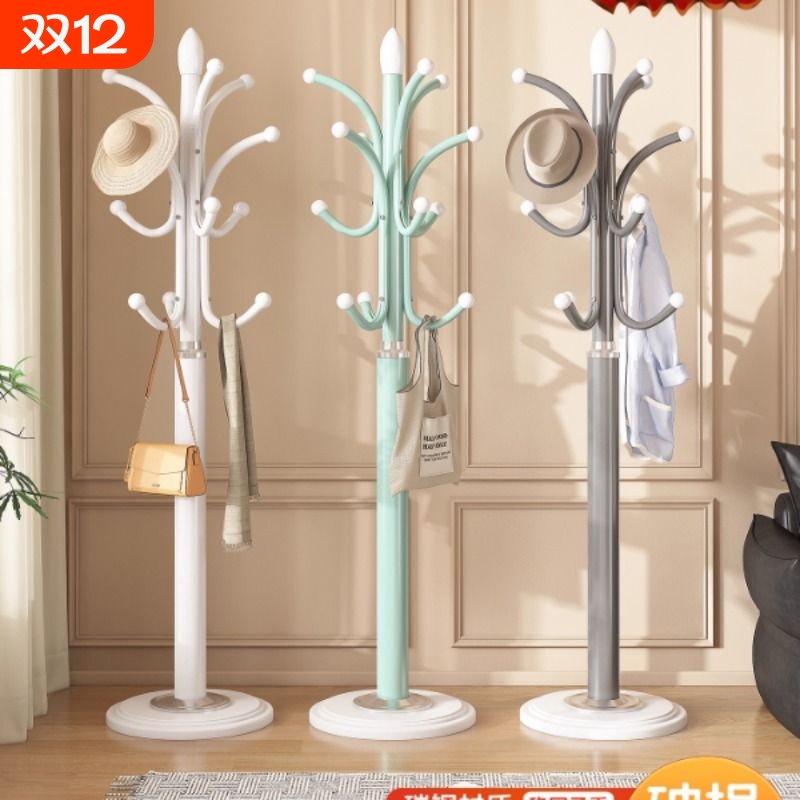 挂衣架落地立式家用卧室内大理石轻奢衣帽架简易收纳晾衣架挂包架