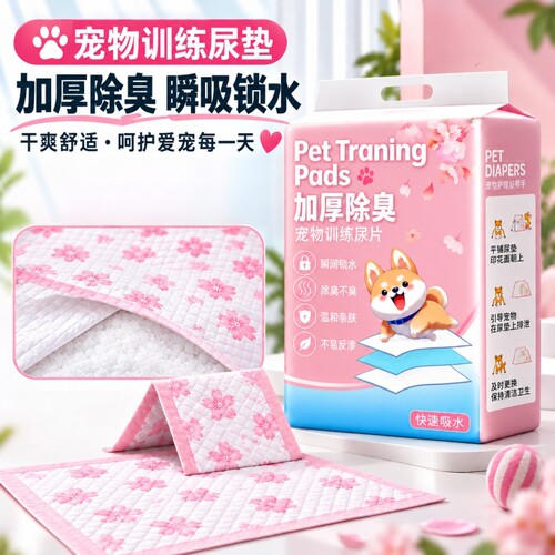 宠物尿垫加厚吸水除臭尿片家用宠物尿不湿一次性防漏猫咪训导垫