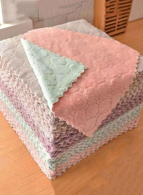 wooki厨房家用清洁抹布吸水加厚加大不掉毛柔软家务清洁布百洁布