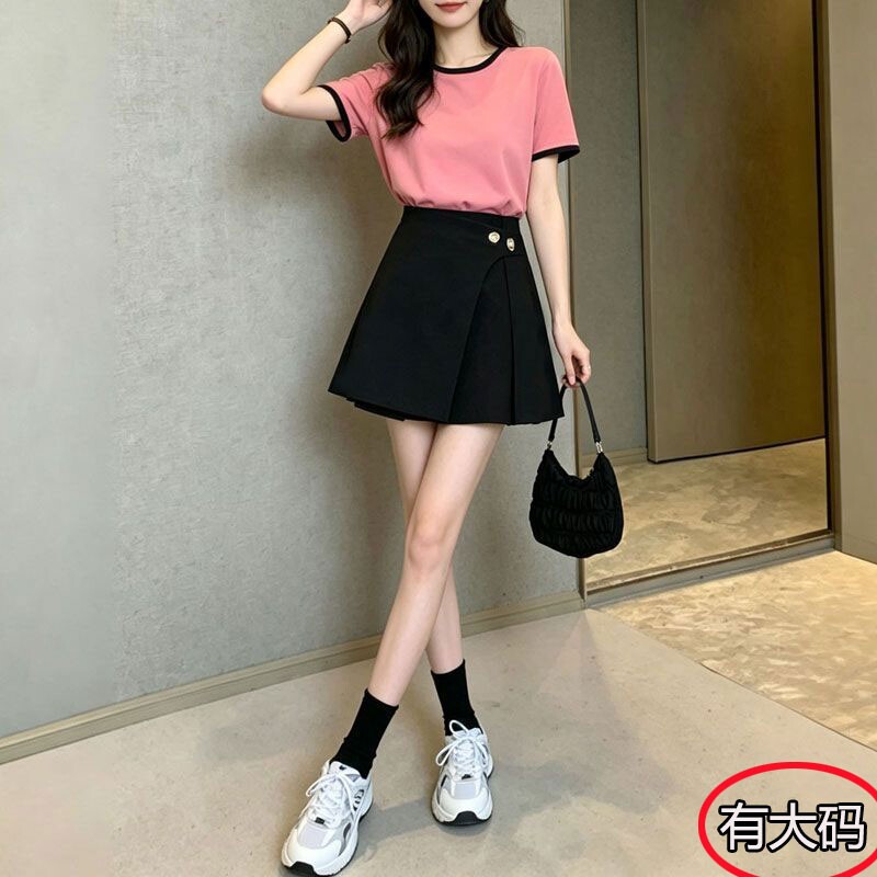 2026夏季设计感小众西装阔腿短裤女休闲时尚高腰显瘦大码a字裤裙图片