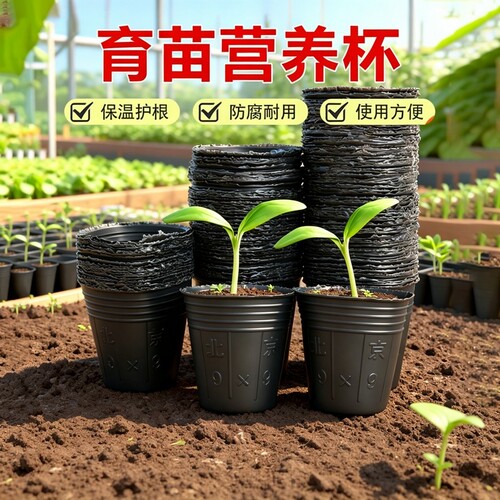 营养杯育苗杯营养钵育苗盆塑料加厚一次性农用营养袋收纳篮花盆
