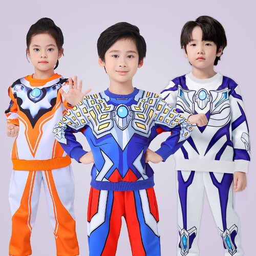 圆领ULTRAMAN衣服男童春秋正版卫衣套装赛罗迪迦格丽乔女童动漫