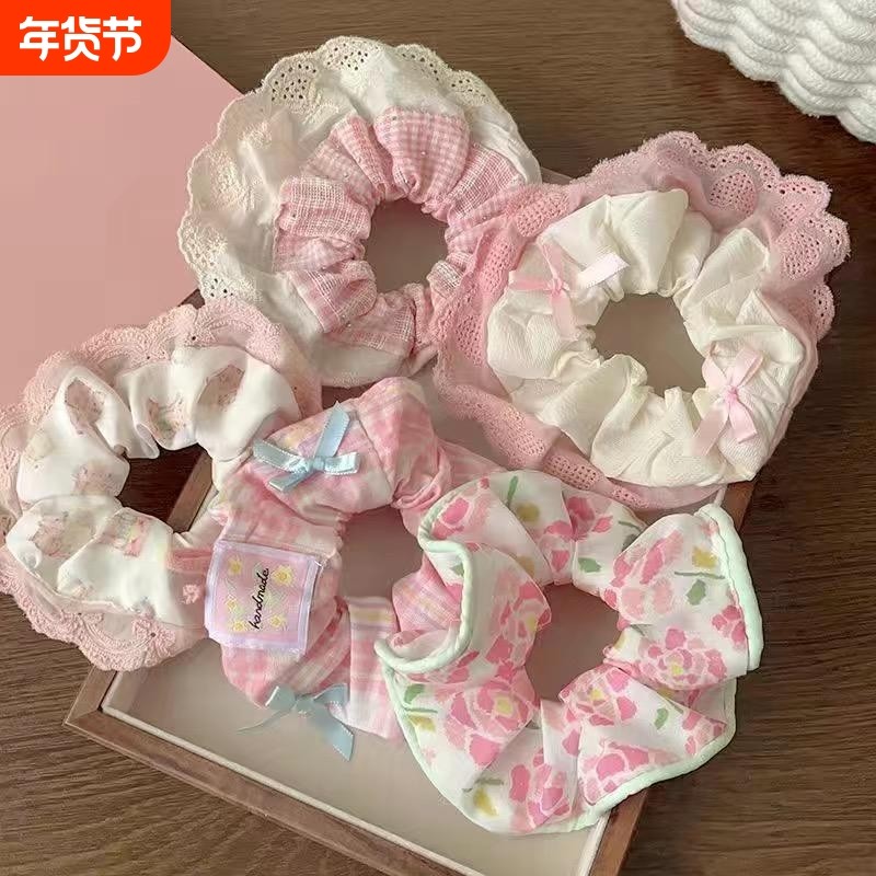 小清新公主芭蕾ins风蝴蝶结蕾丝边韩版大肠发圈可爱奶油甜妹发绳,饰品/流行首饰/时尚饰品新,发饰,淘宝优惠券,粉丝福利购,淘宝优惠卷