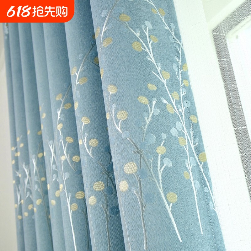 窗帘特价2026新款全卧室遮光北欧简约田园小清新隔热防晒租房挡光