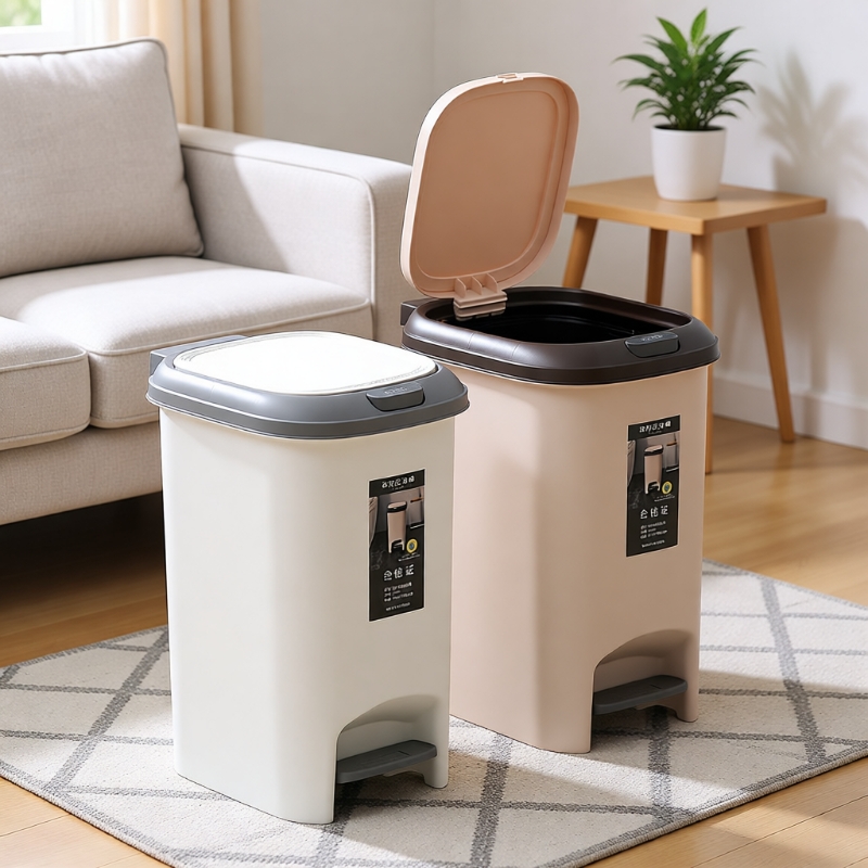 家用静音大容量脚踏式垃圾桶带盖卫生间厕所客厅卧室厨房防水内桶