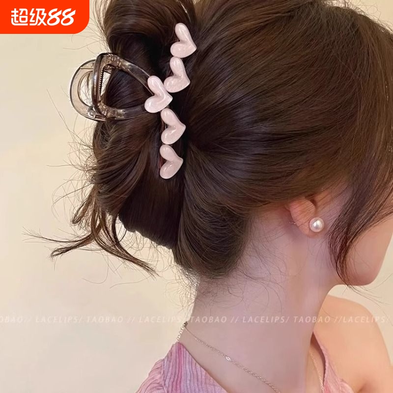 抓夹女发量少2025新款高级感后脑勺头发发夹盘发中号鲨鱼夹子发饰